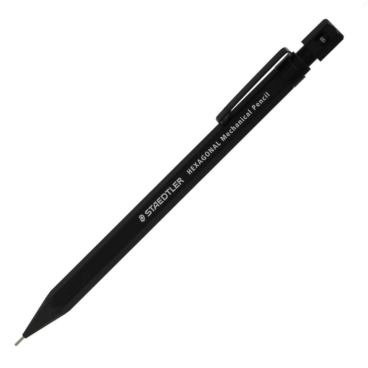 Staedtler Hexagonal versatil kalem mat siyah altıgen gövde, B sertlik göstergeli başlık, 0.5 mm