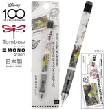 Tombow Mono Graph Disney Monsters University baskılı versatil kalem, şeffaf gövde ve ambalajı