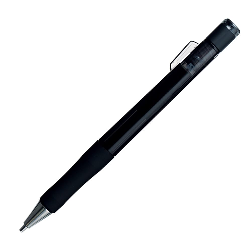 Tombow MonoWork versatil kalem, siyah gövde, lastik kavrama ve krom uç konisi, 1.3 mm