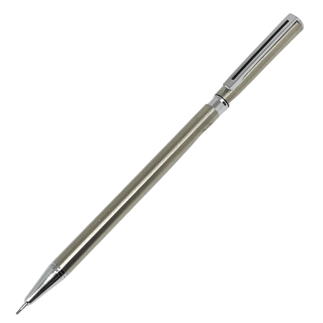 Tombow SH500SS vintage versatil kalem, ince şampanya rengi metal gövde, 0.5 mm