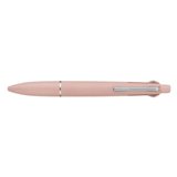 Uni Jetstream 4&1 Lite pudra pembe gövde, yatay tam boy görünüm, metal klips ve arka tıklama başlığı