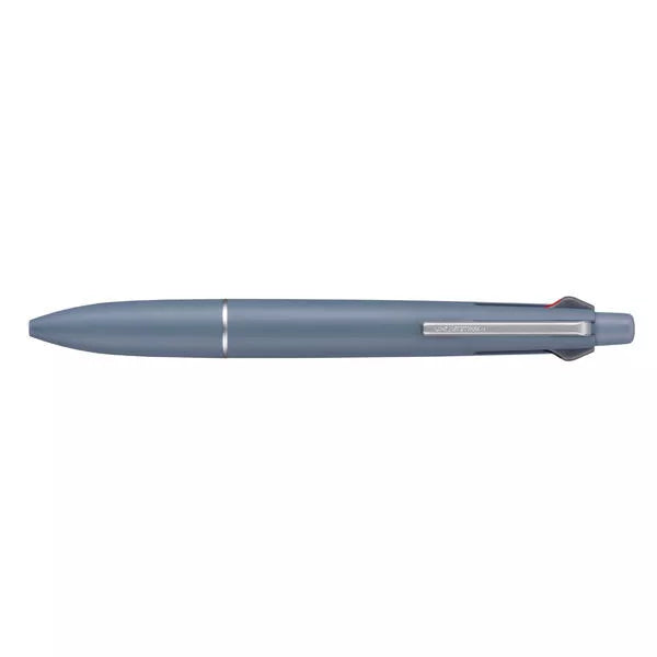 Uni Jetstream 4&1 Lite lacivert gri gövde, yatay tam boy görünüm, metal klips ve renk itecekleri