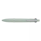 Uni Jetstream 4&1 Lite açık yeşil gövde, yatay tam boy görünüm, metal klips ve kırmızı itecek