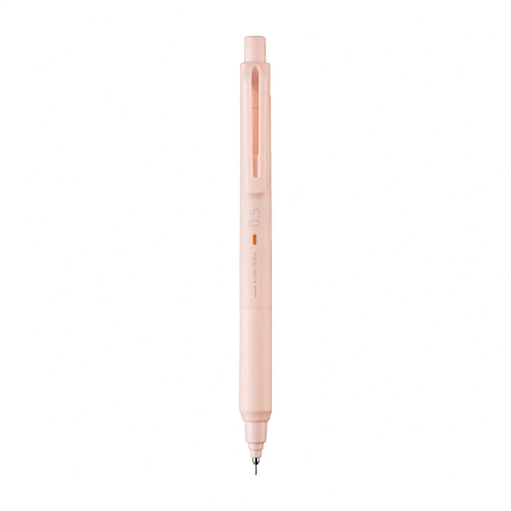 Uni Kuru Toga KS versatil kalem pudra pembe gövde, ince klips ve 0.5 mm yazısı, tam boy