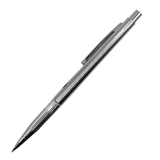 Uni Mitsubishi Jaguar vintage versatil kalem çelik gövde, çapraz açıdan tam boy görünüm, 0.5 mm