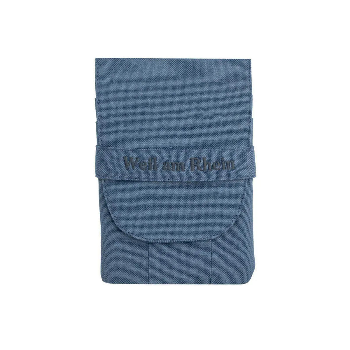 Weil am Rhein Triple Plus 3'lü kalem kılıfı, çivit mavisi, kapalı, nakışlı bant önden