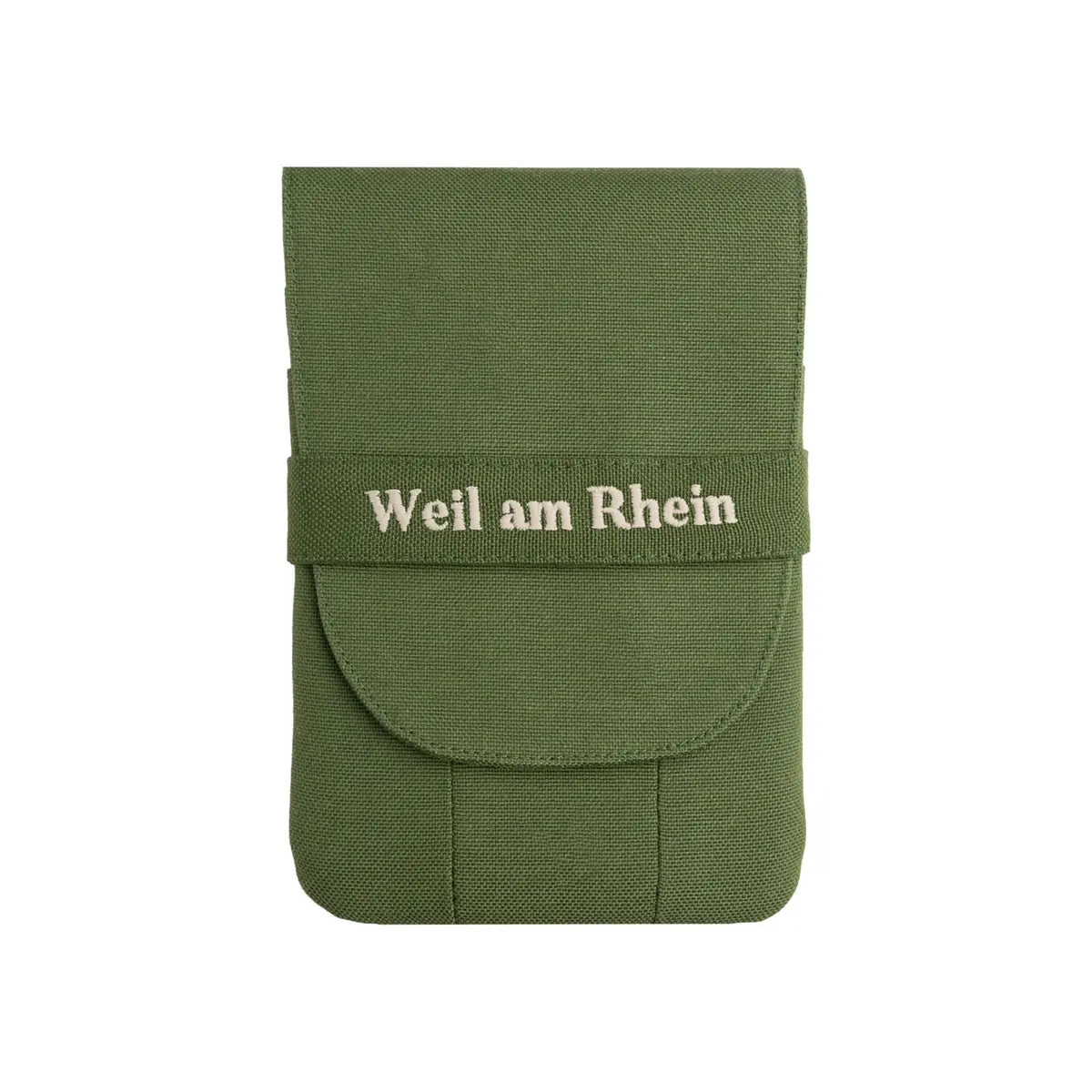 Weil am Rhein Triple Plus 3'lü kalem kılıfı, orman yeşili, kapalı, nakışlı bant önden